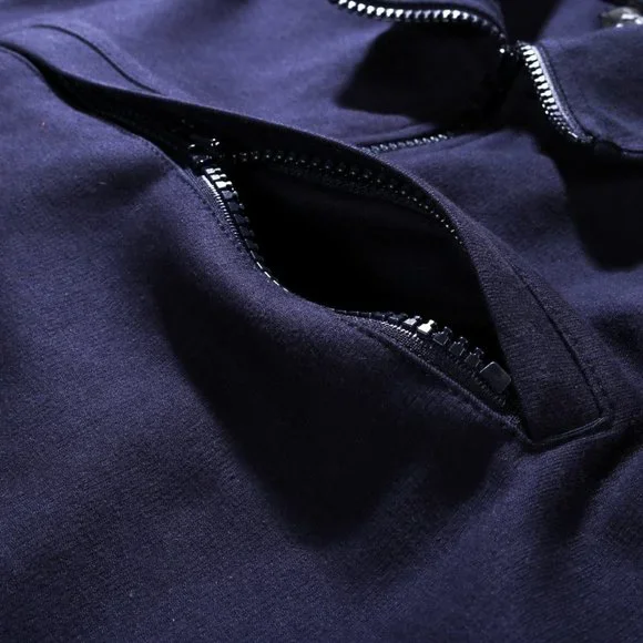 MEN'S A.P.C. BELGRADE SWEATSHIRT Navy Blue Large - Picture 4 of 7